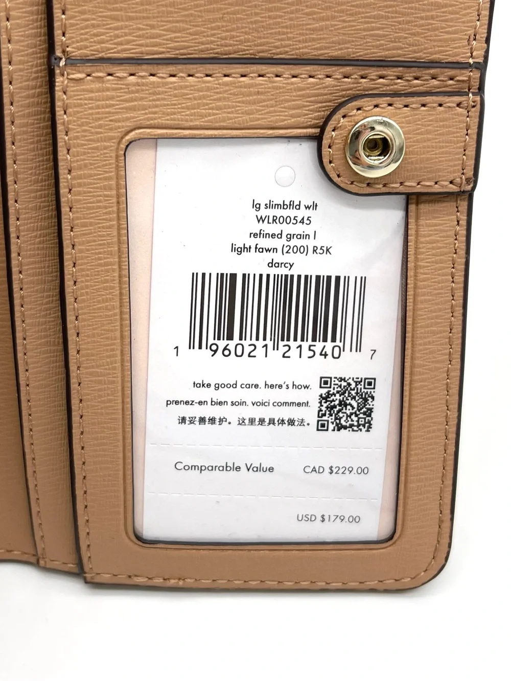 Kate Spade Large Slim Bifold Wallet